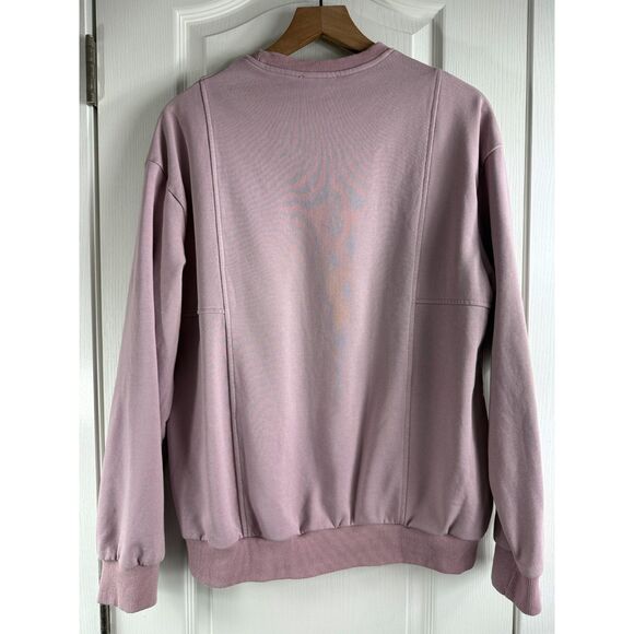 She + Sky Women's Crewneck Sweatshirt Purple 100% Cotton Size L - Picture 2 of 8